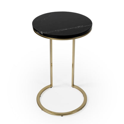 Shounderia Marble Side Table, Black