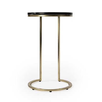 Shounderia Marble Side Table, Black