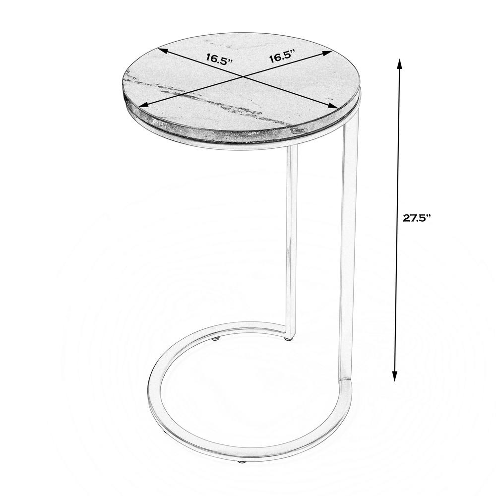 Shounderia Marble Side Table, Black