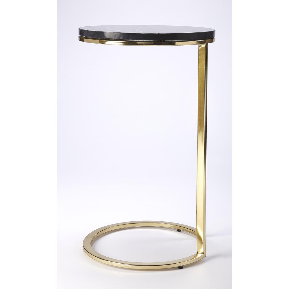 Martel Marble & Metal Side Table, Multi-Color