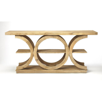 Stowe Rustic Modern Console Table, Light Brown