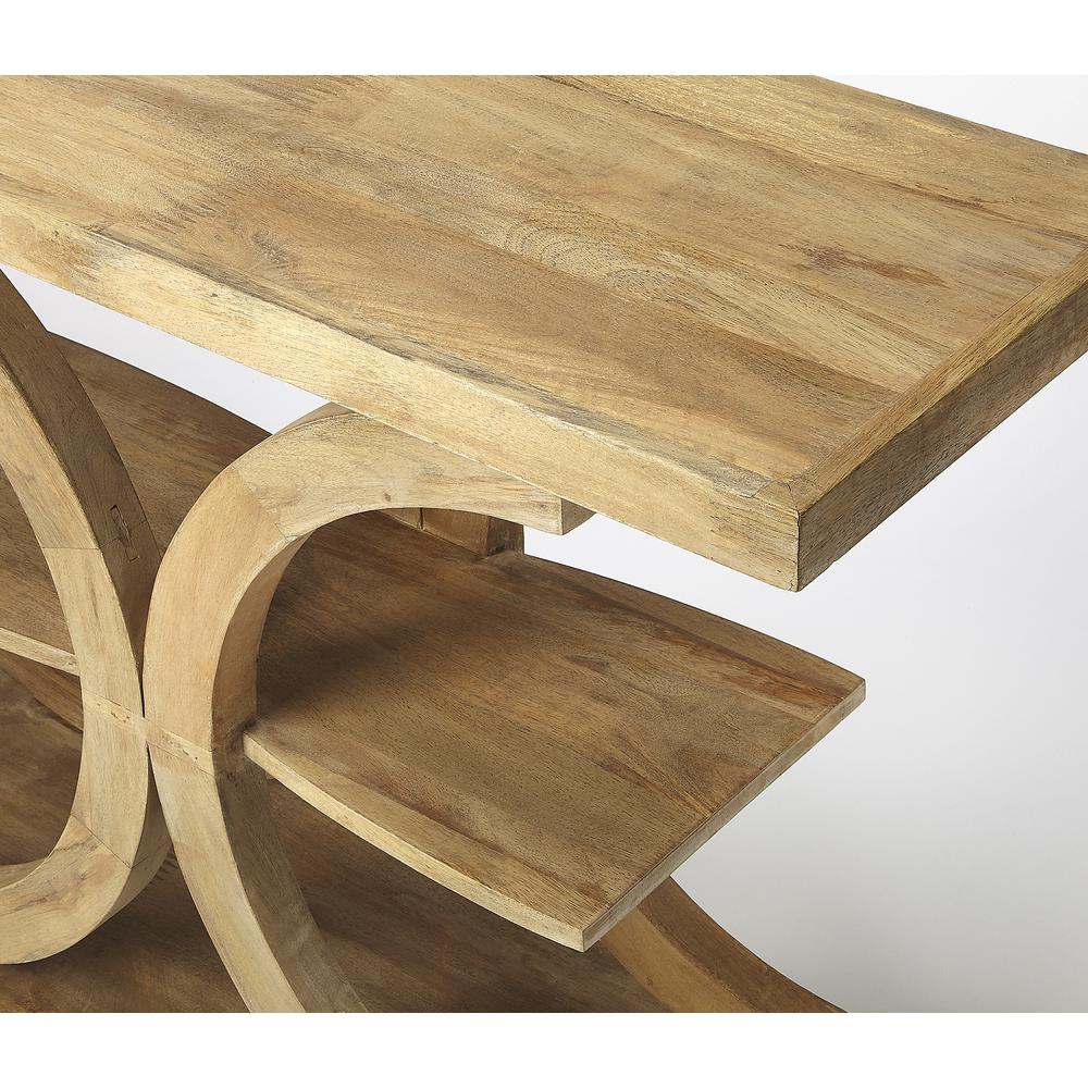 Stowe Rustic Modern Console Table, Light Brown