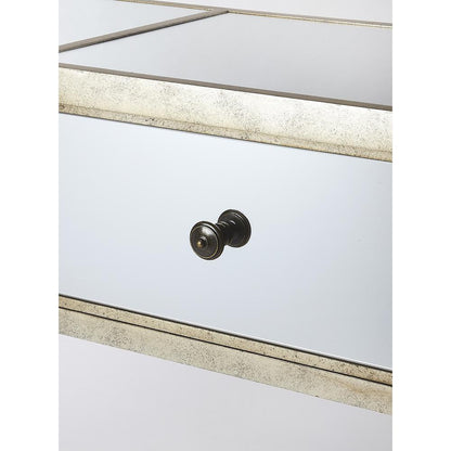 Hayworth Mirrored Console Table, Silver