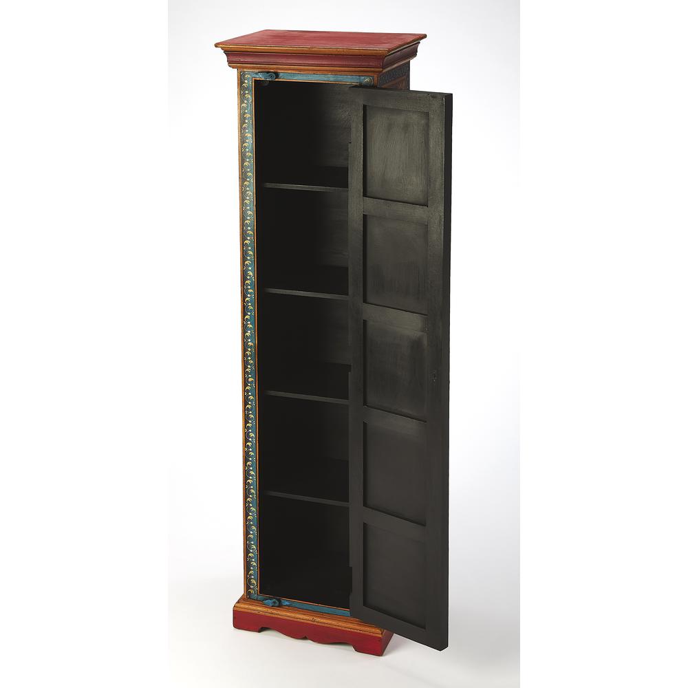Amir Hand Painted Tall Cabinet, Multi-Color