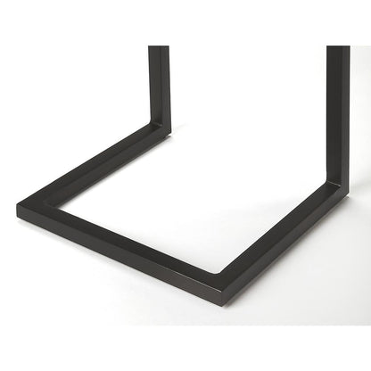 Kilmer Wood & Metal Finsih Side Table, Dark Brown