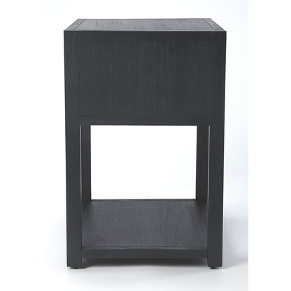 Navy Blue End Table – Small Wood Nightstand for Bedroom or Living Room