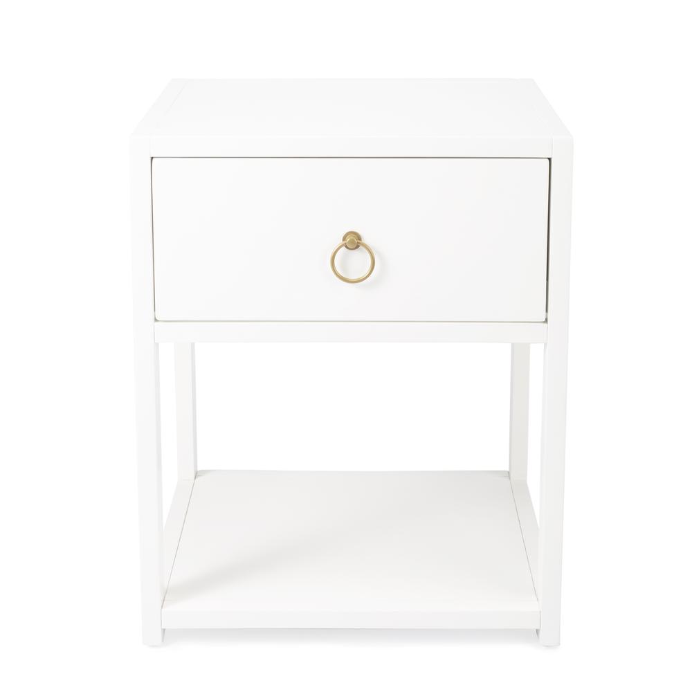 Lark End Table, White