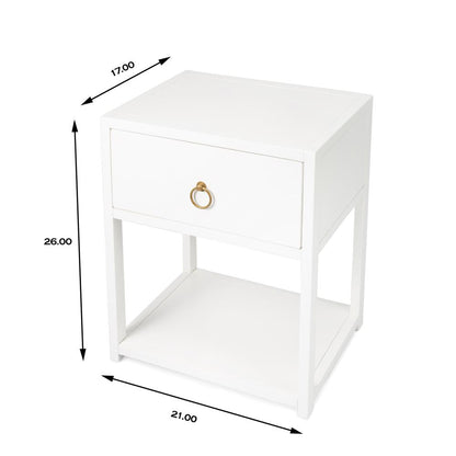 Lark End Table, White