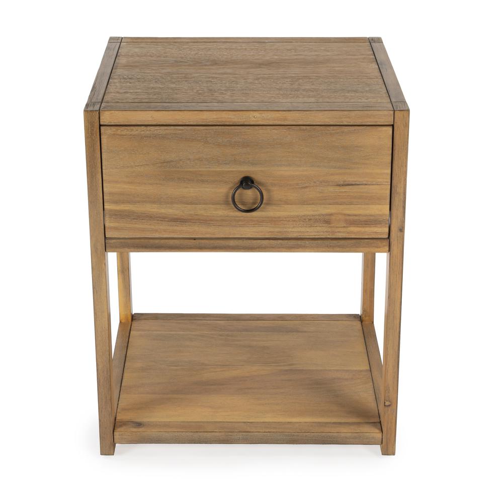 Lark Natural Wood End Table, Light Brown