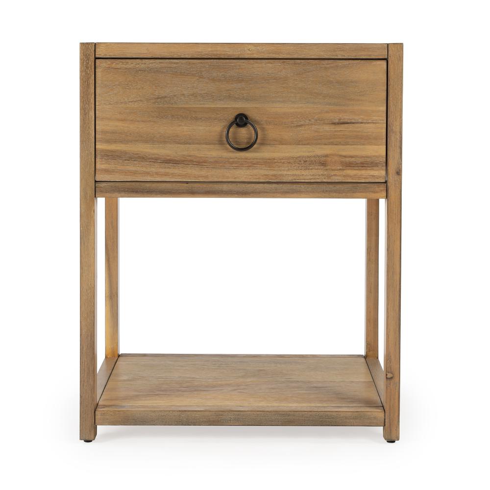 Lark Natural Wood End Table, Light Brown