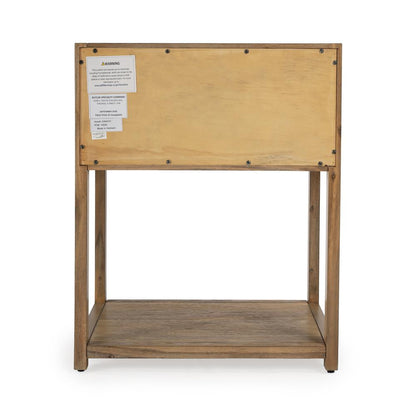 Lark Natural Wood End Table, Light Brown