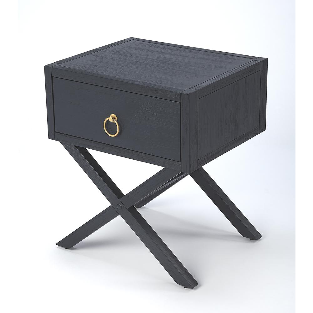 Lark  End Table, Navy Blue