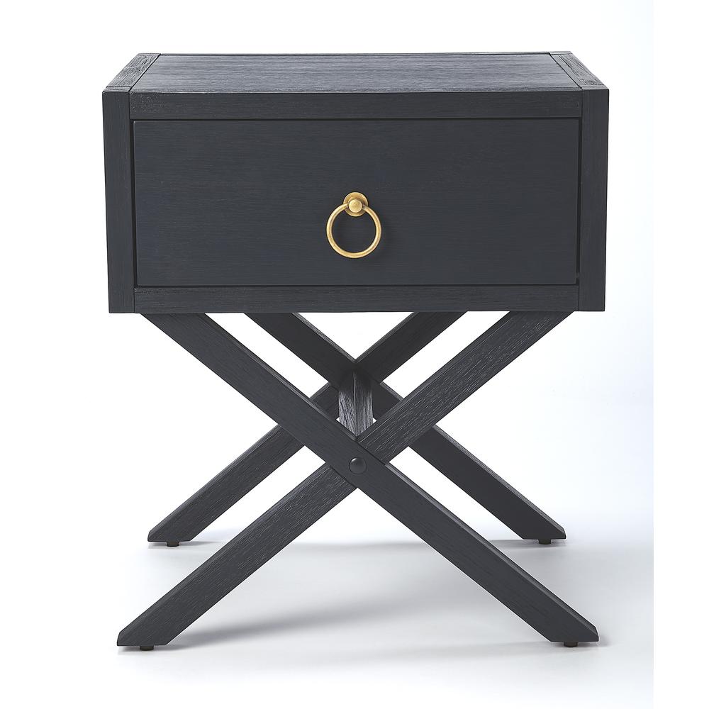 Lark  End Table, Navy Blue
