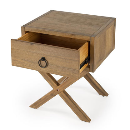 Lark Natural Wood End Table, Light Brown