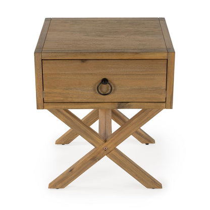 Lark Natural Wood End Table, Light Brown
