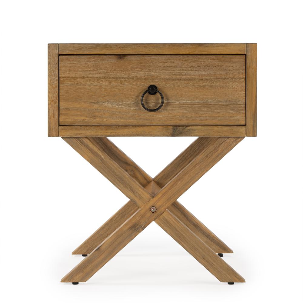 Lark Natural Wood End Table, Light Brown
