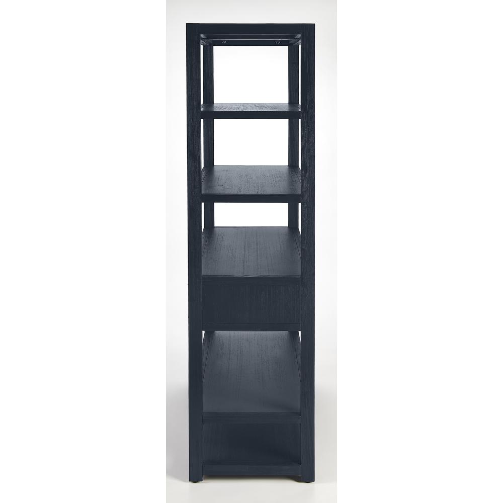 Lark 5 Tier 39"W Etagere Bookcase, Navy Blue