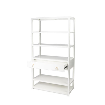 Lark 5 Tier 39"W Etagere Bookcase, White