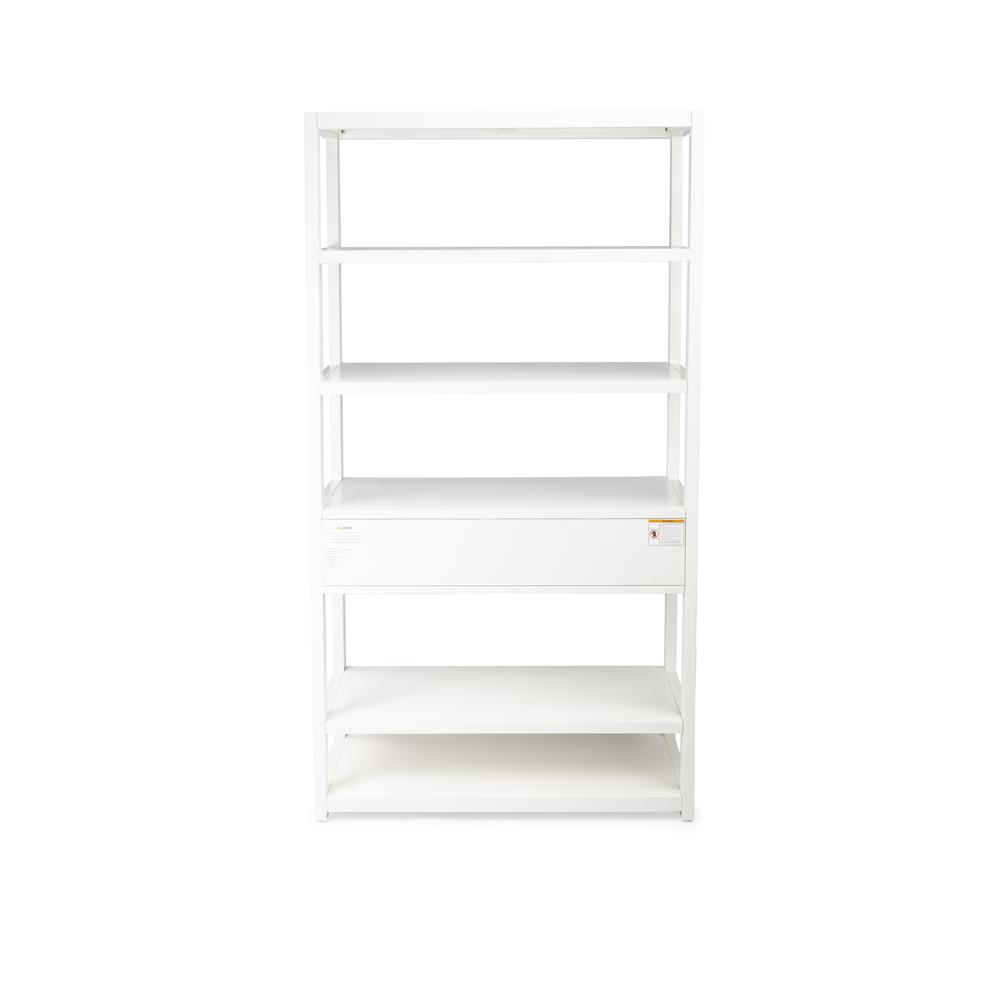 Lark 5 Tier 39"W Etagere Bookcase, White