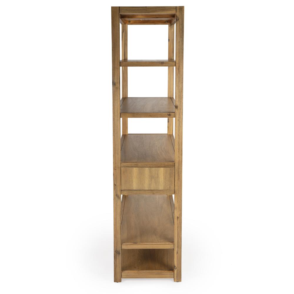 Lark 5 Tier 39"W Etagere Bookcase, Light Brown
