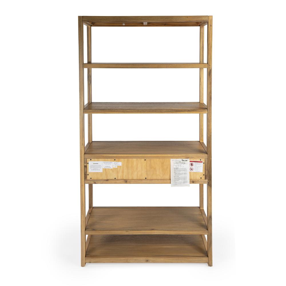 Lark 5 Tier 39"W Etagere Bookcase, Light Brown