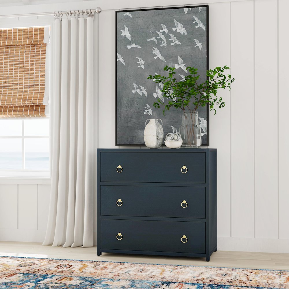 Lark 3 Drawer Dresser, Navy Blue