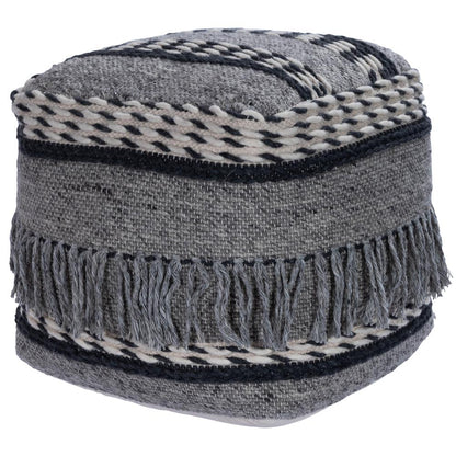 Brynn Square Pouffe, Gray