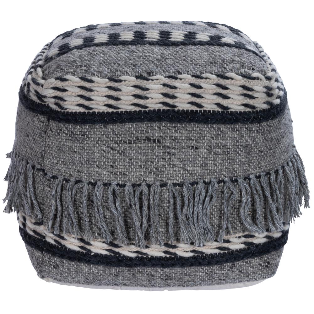 Brynn Square Pouffe, Gray