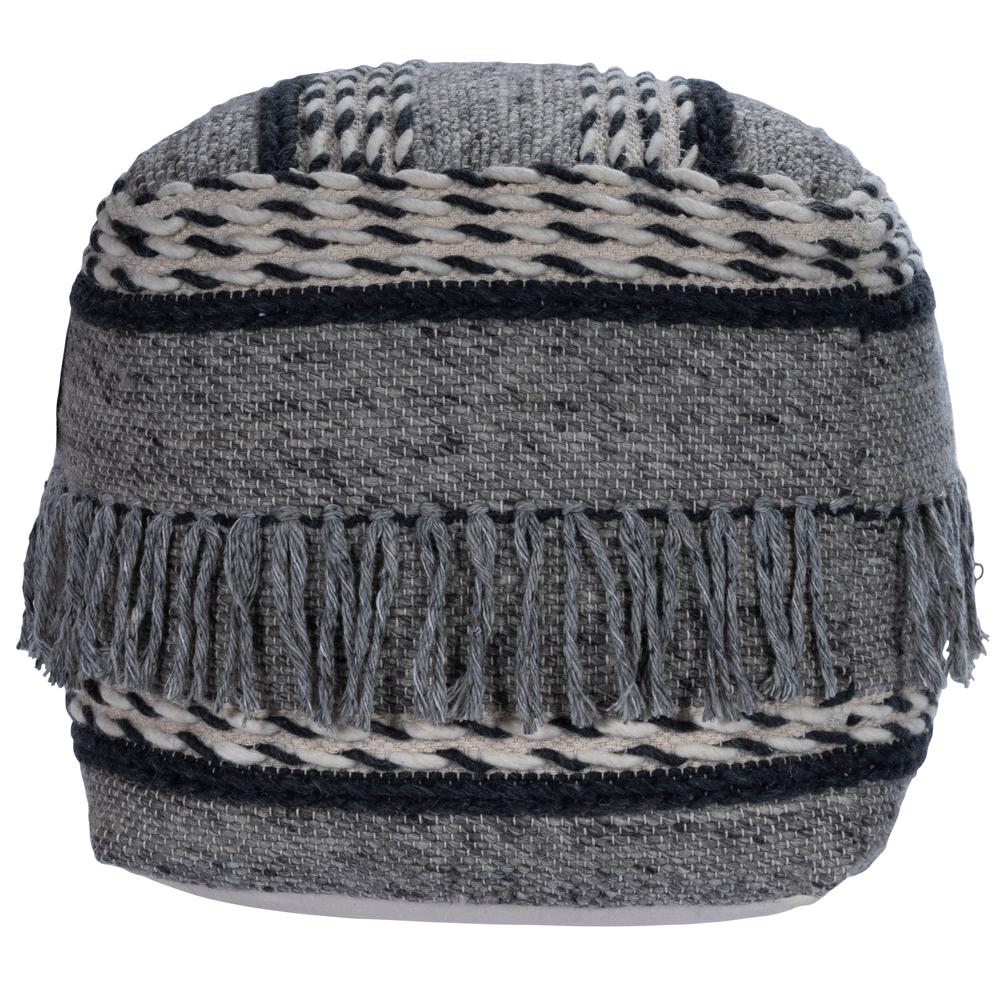 Brynn Square Pouffe, Gray