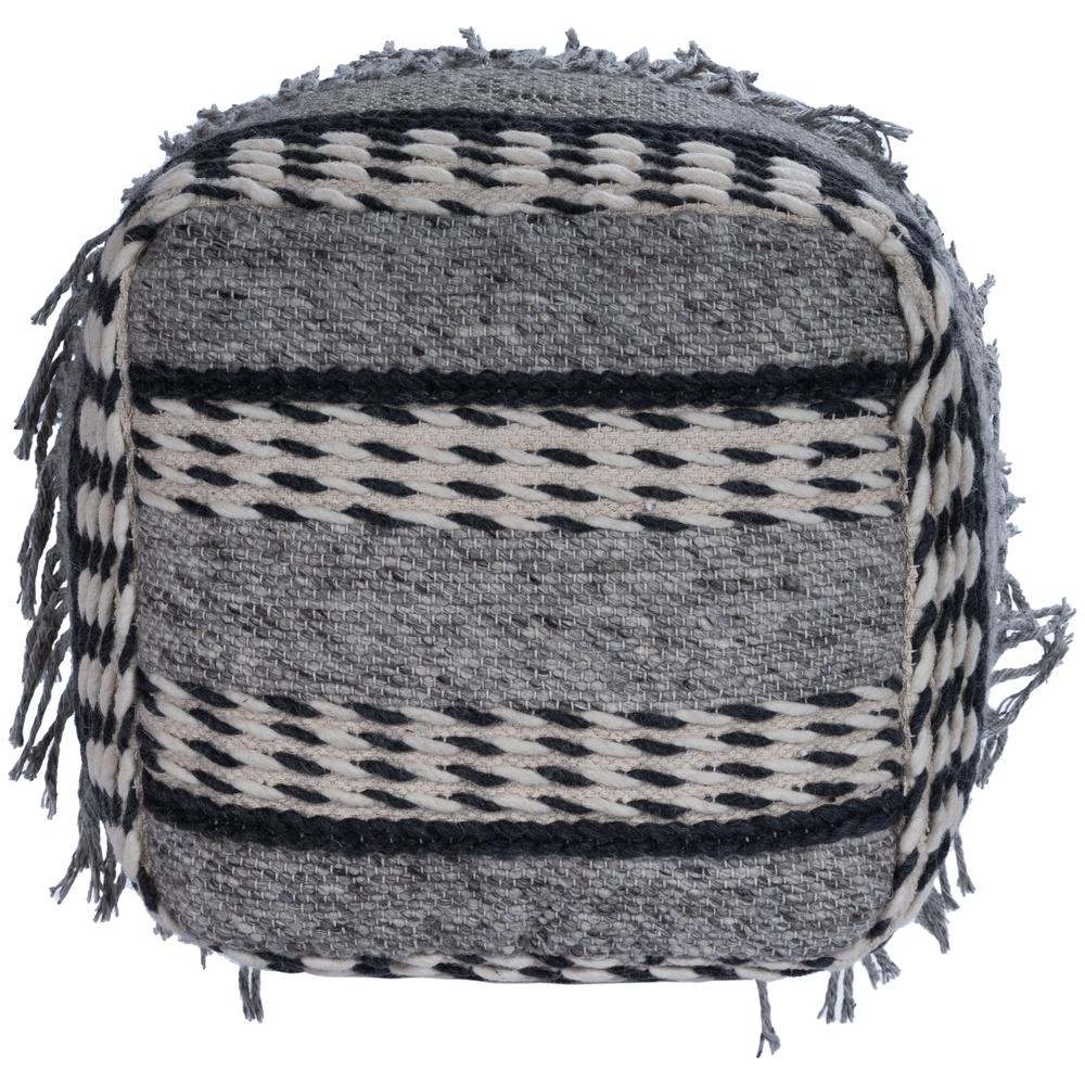 Brynn Square Pouffe, Gray