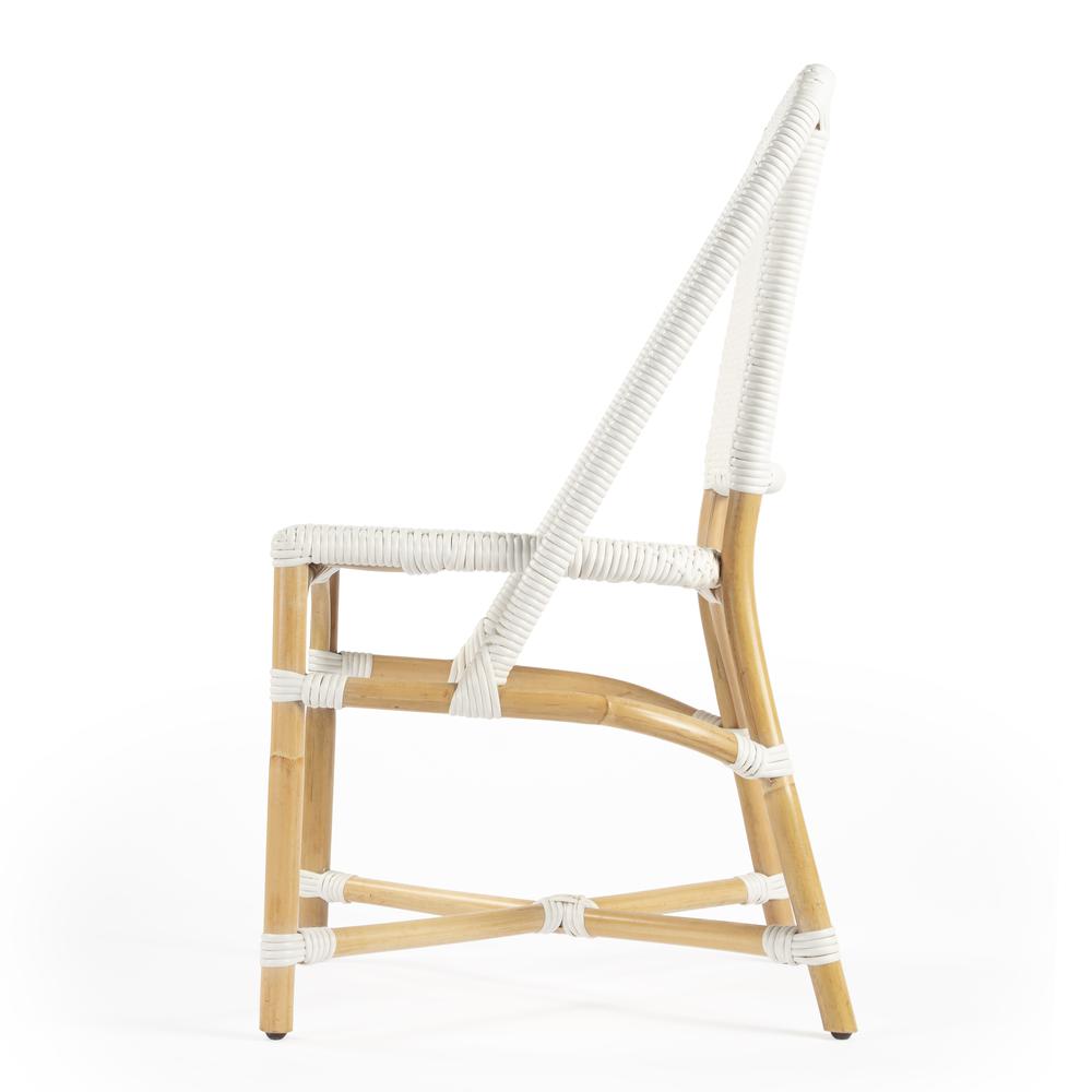 Tenor & Rattan Side Chair, White