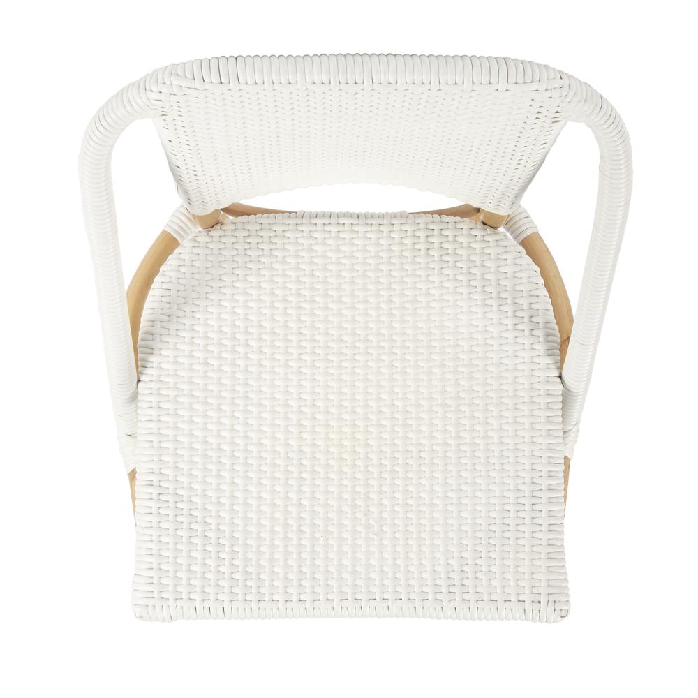 Tenor & Rattan Side Chair, White