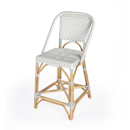 Solstice Rattan 25" Counter Stool, Gray