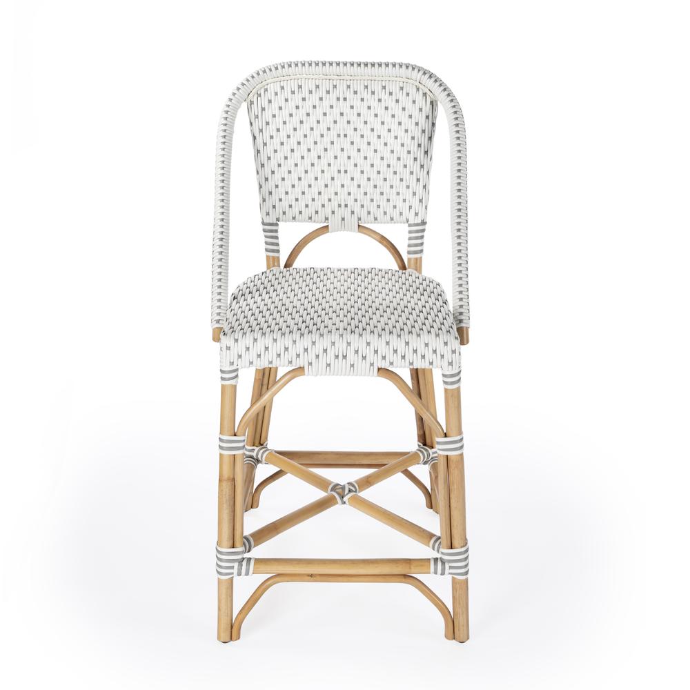 Solstice Rattan 25" Counter Stool, Gray