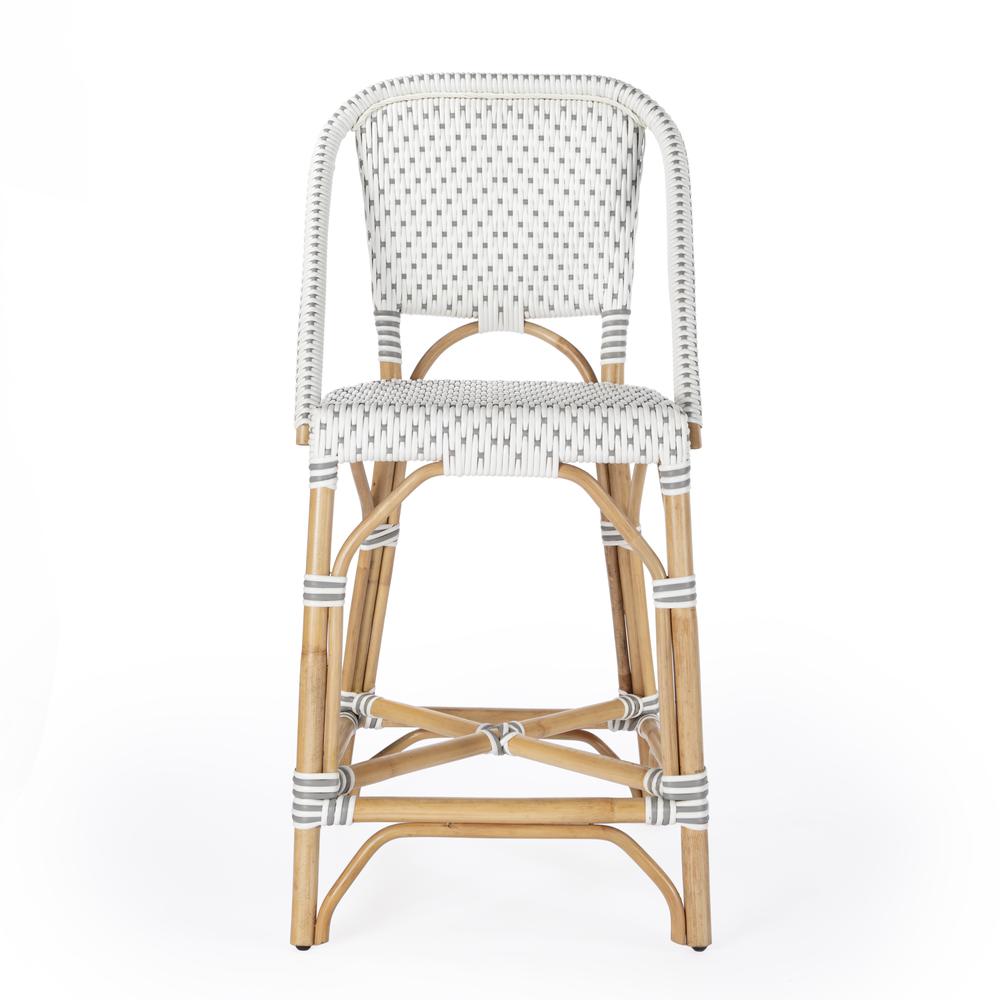 Solstice Rattan 25" Counter Stool, Gray