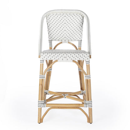 Solstice Rattan 25" Counter Stool, Gray