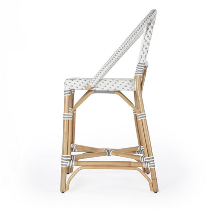 Solstice Rattan 25" Counter Stool, Gray