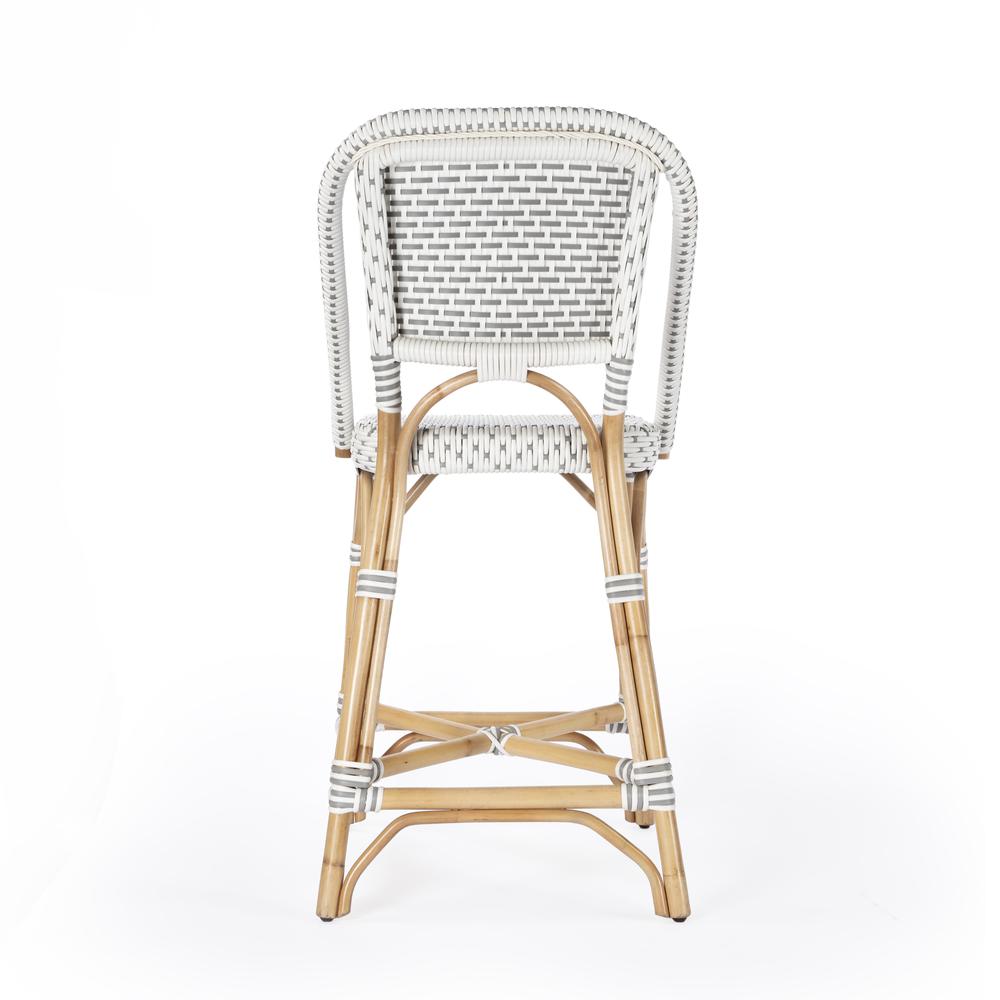 Solstice Rattan 25" Counter Stool, Gray