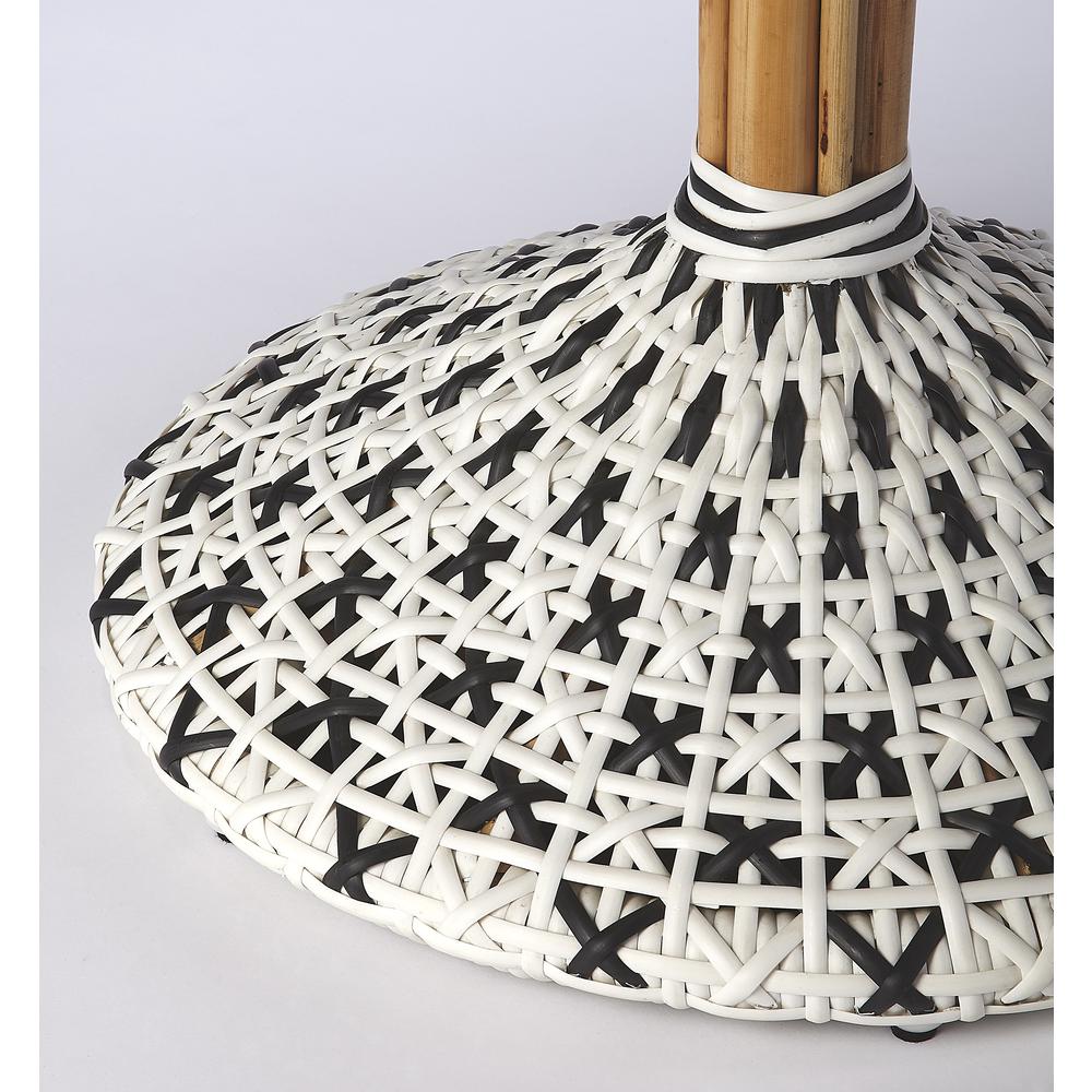 Tenor & Rattan Bistro Table, White