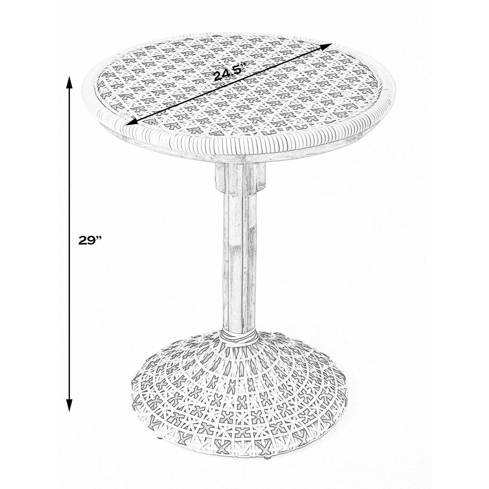 Tenor & Rattan Bistro Table, White