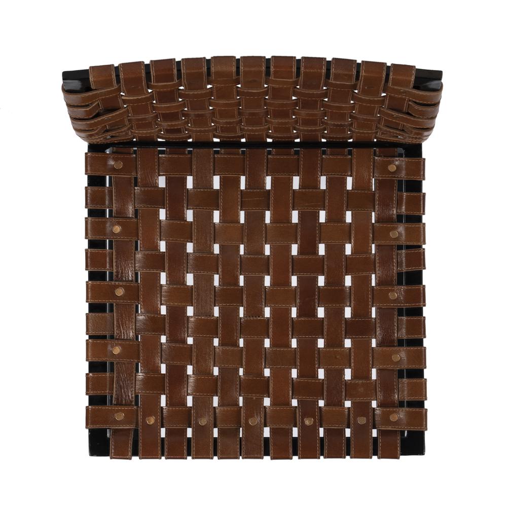 Urban Woven Leather 30" Barstool, Medium Brown
