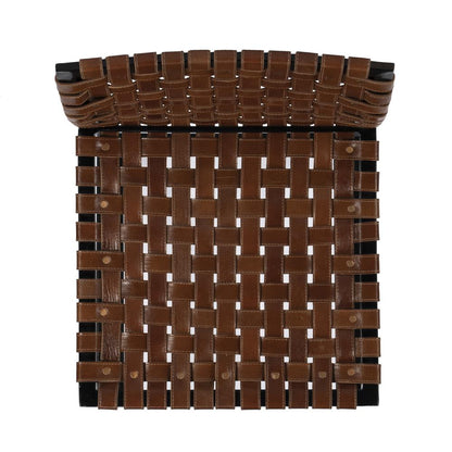 Urban Woven Leather 30" Barstool, Medium Brown