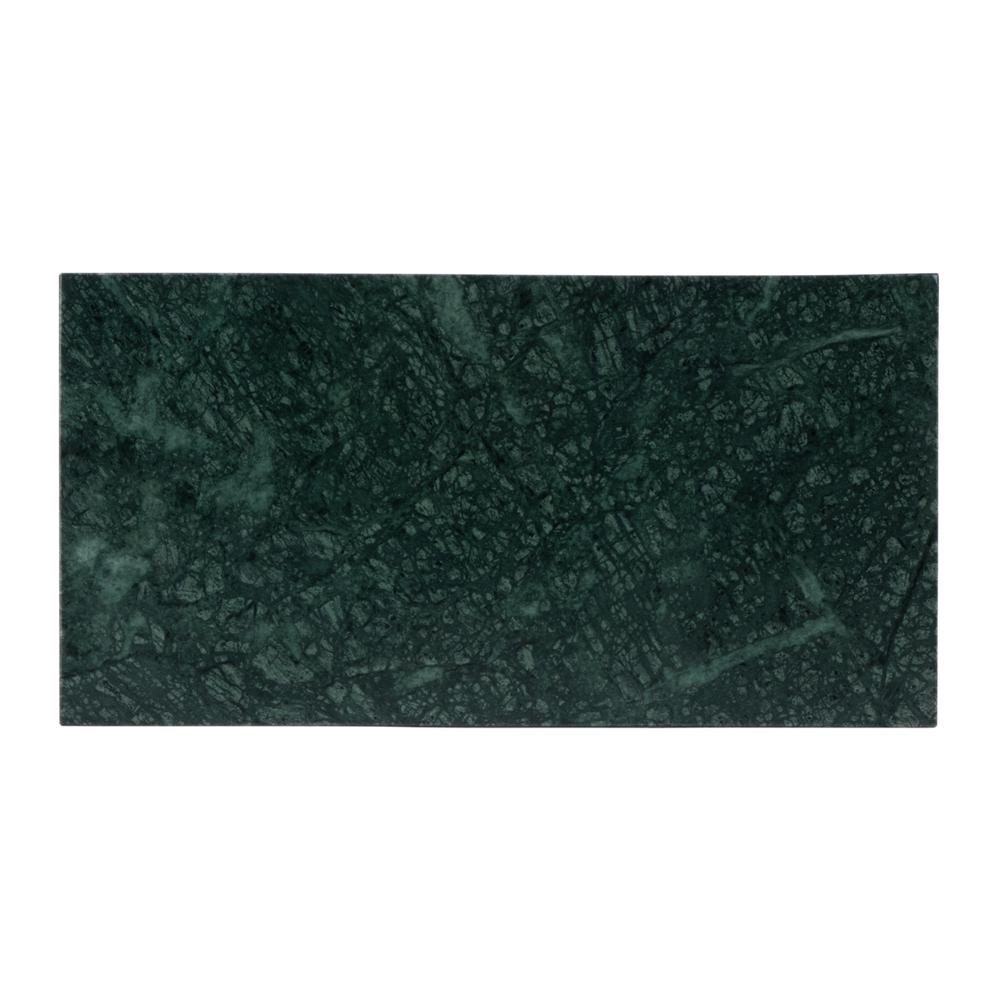Edie Marble & Leather Magazine Side Table, Green