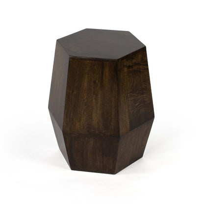Gulchatai Wood Finish Side Table, Dark Brown