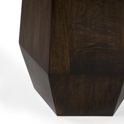 Gulchatai Wood Finish Side Table, Dark Brown