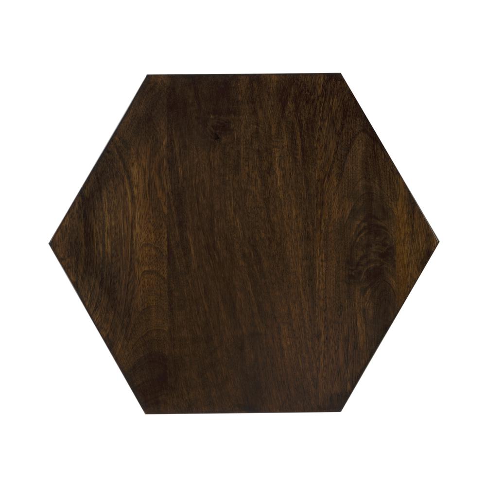 Gulchatai Wood Finish Side Table, Dark Brown