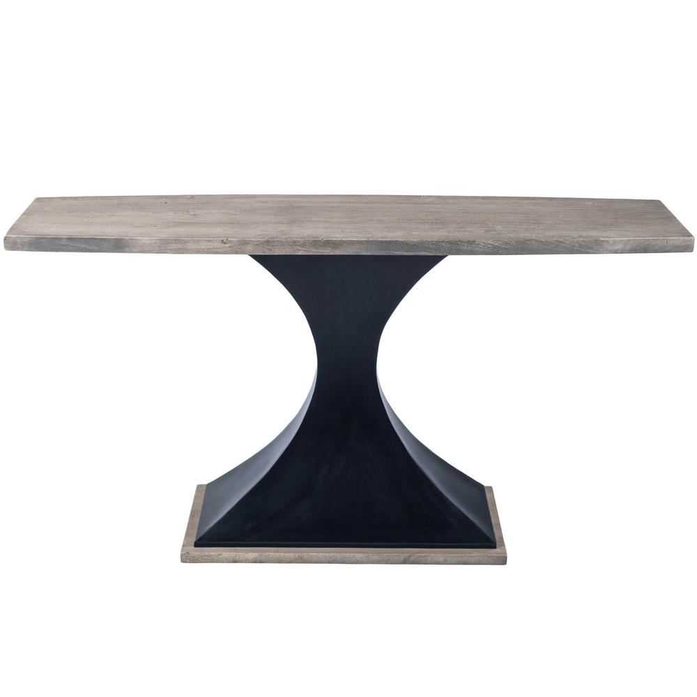 Lidiya Wood & Metal Console Table, Gray