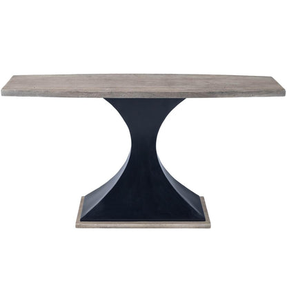 Lidiya Wood & Metal Console Table, Gray