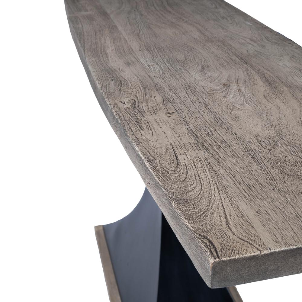 Lidiya Wood & Metal Console Table, Gray