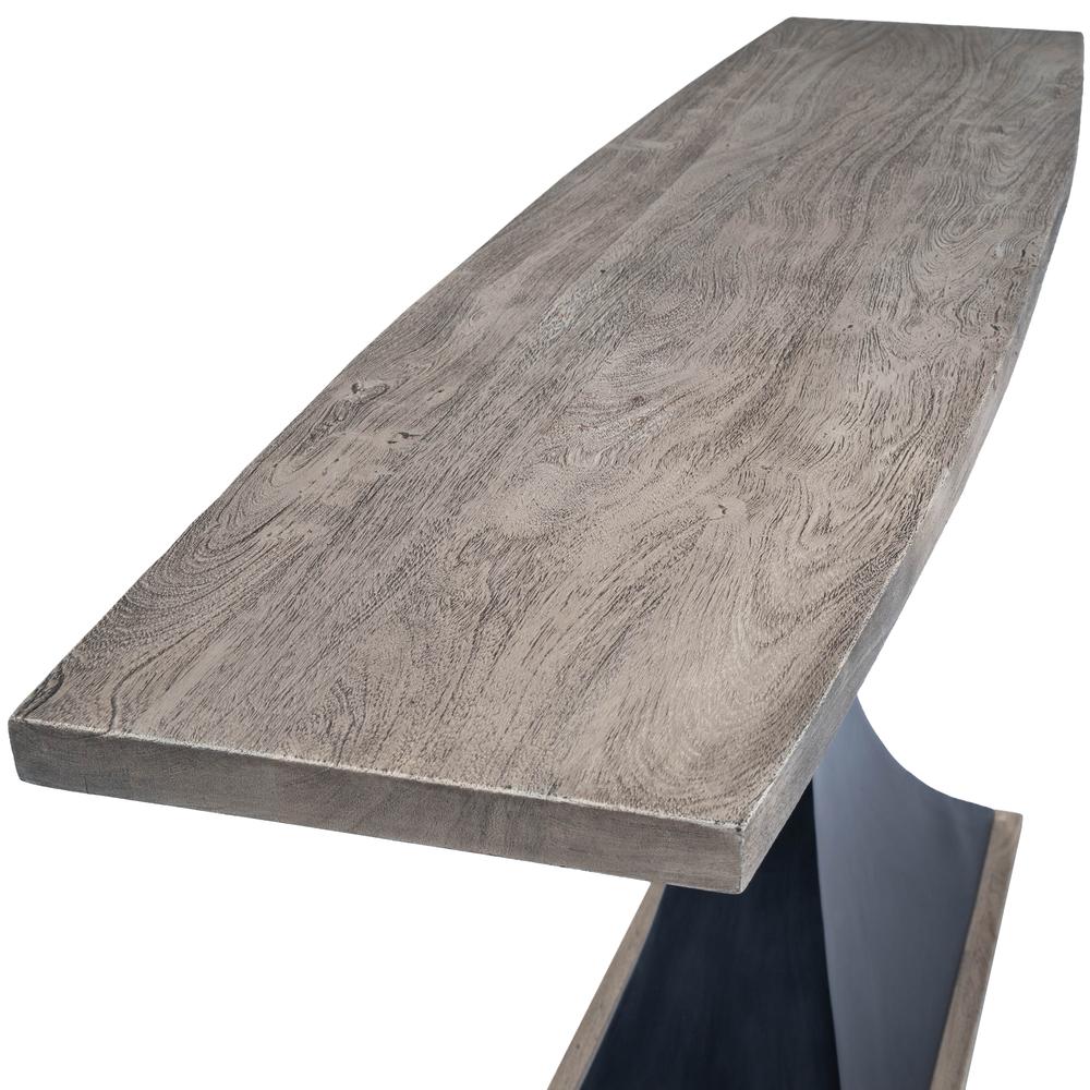 Lidiya Wood & Metal Console Table, Gray